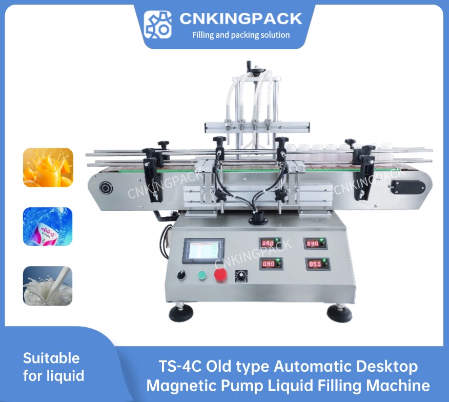 TS-4C Old type Automatic Desktop Magnetic Pump Liquid Filling Machine