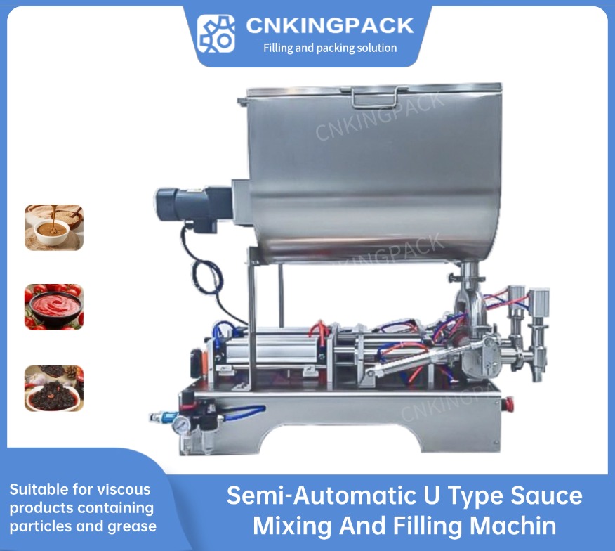 U type Sauce/Paste Filling Machine with Mixer